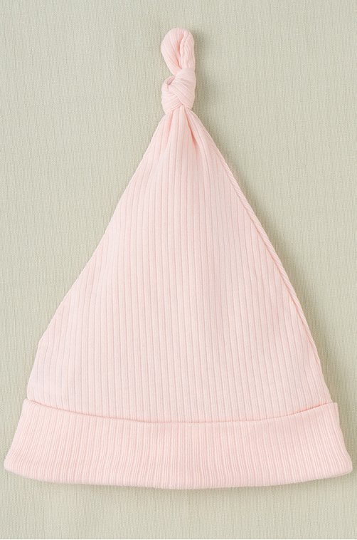 Шапочка в рубчик из натурального хлопка для девочки Crockid