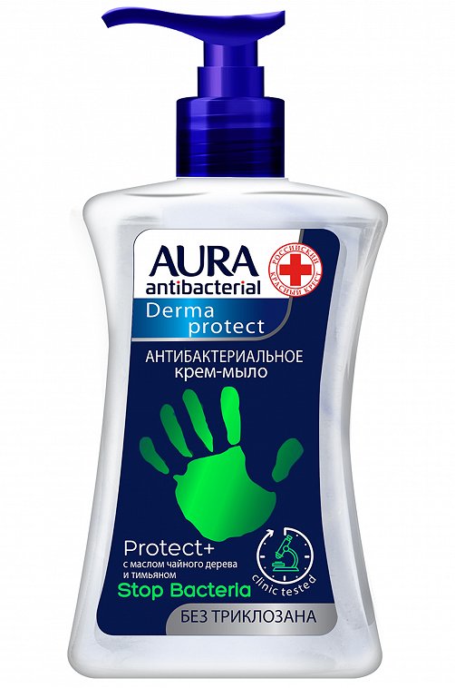Крем-мыло Aura Derma Protect антибактериальное 250 мл AURA