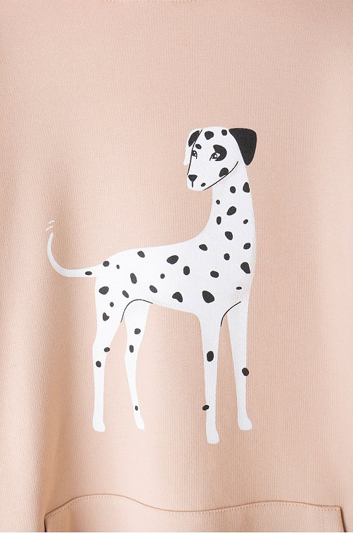 Худи из петельчатого футера трехнитки для девочки Cubby