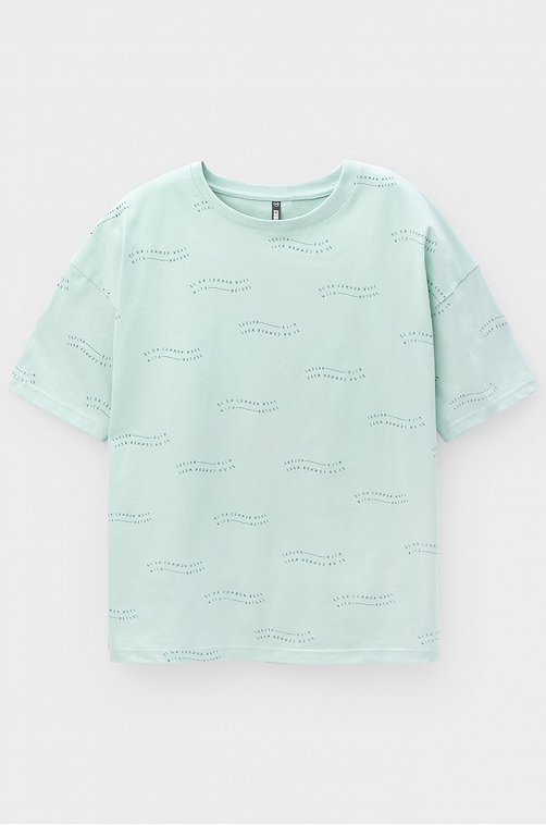 Хлопковая футболка оверсайз для мальчика Cubby