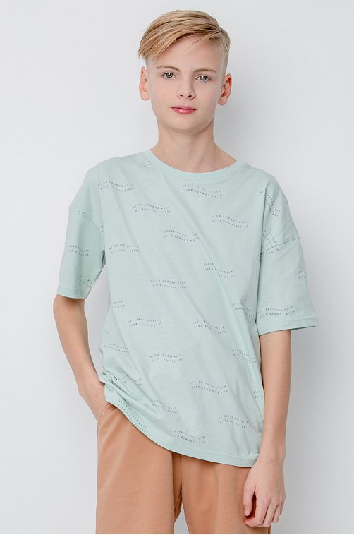 Хлопковая футболка оверсайз для мальчика Cubby