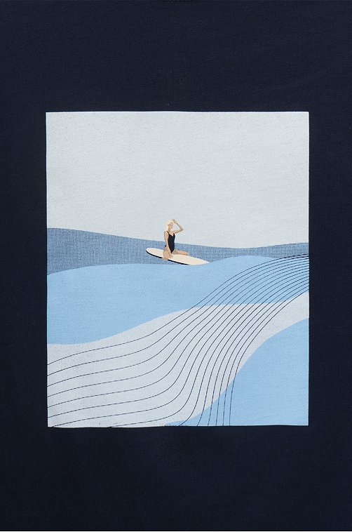 Хлопковая футболка оверсайз для девочки Cubby