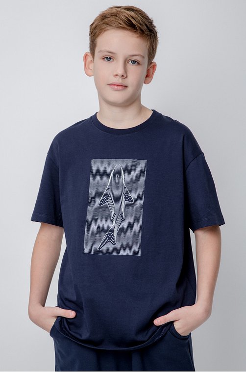 Хлопковая футболка оверсайз для мальчика Cubby