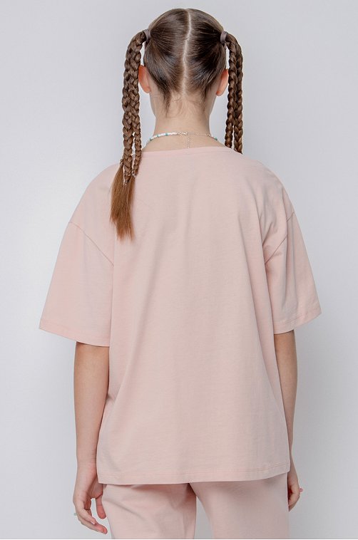 Хлопковая футболка оверсайз для девочки Cubby