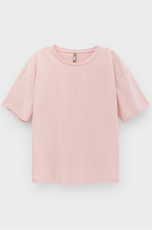 Хлопковая футболка оверсайз для девочки Cubby