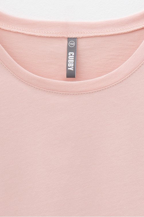 Хлопковая футболка оверсайз для девочки Cubby