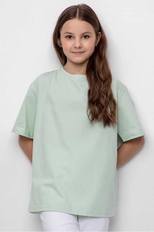 Хлопковая футболка оверсайз для девочки Cubby