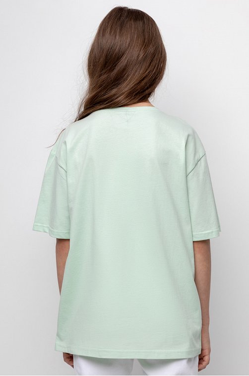 Хлопковая футболка оверсайз для девочки Cubby