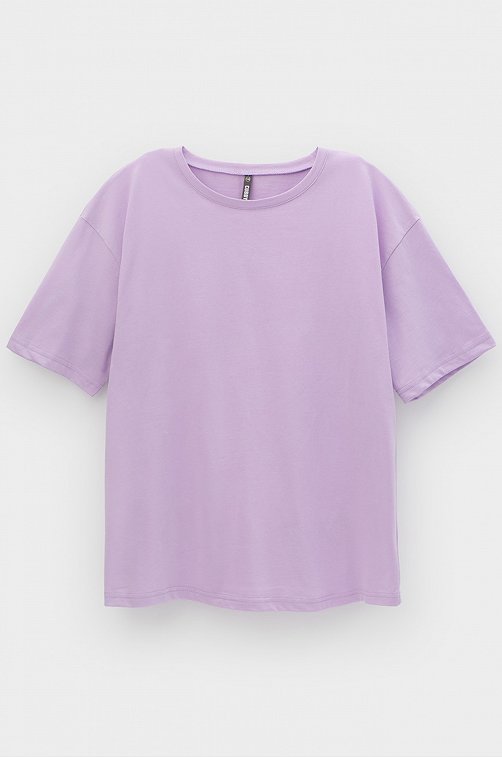 Хлопковая футболка оверсайз для девочки Cubby