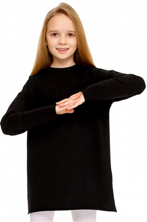 Лонгслив для девочки из футера Апрель