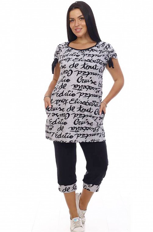 Женский костюм 6658891 серый купить оптом в HappyWear.ru