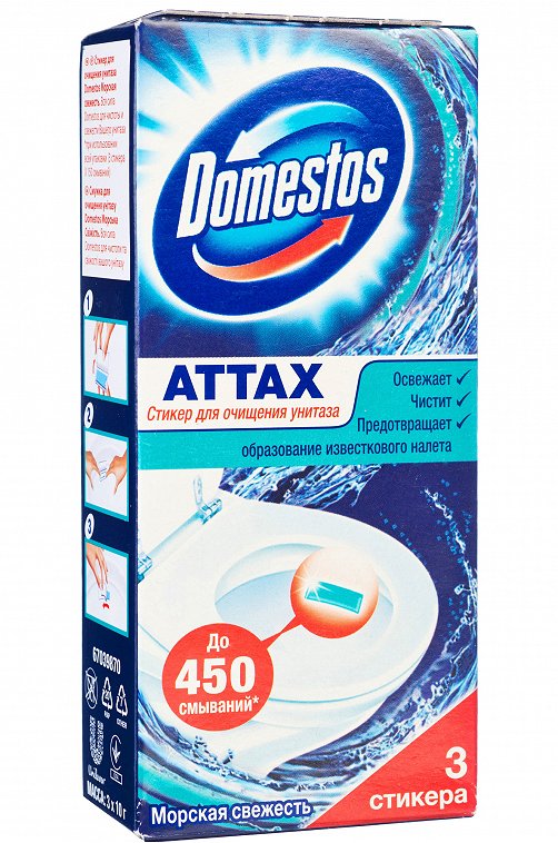 Стикер для очищения унитаза Морская свежесть 30 г Domestos