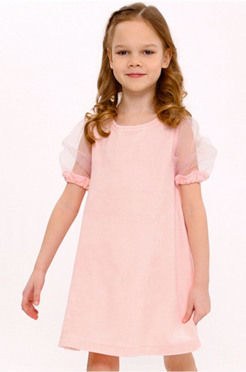 Велюровое платье для девочки Апрель