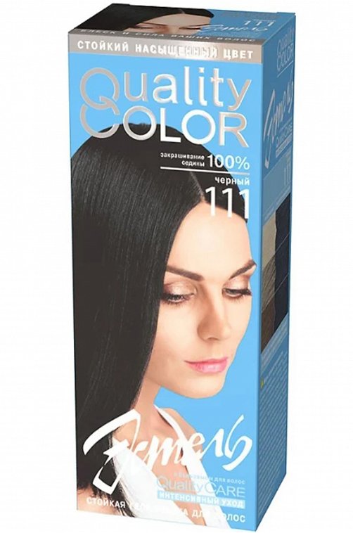 Стойкая гель-краска для волос Эстель Quality Color цвет черный 115 мл Estel