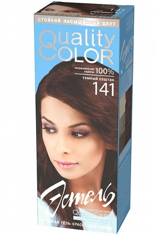 Стойкая гель-краска для волос Эстель Quality Color цвет темный каштан 115 мл Estel