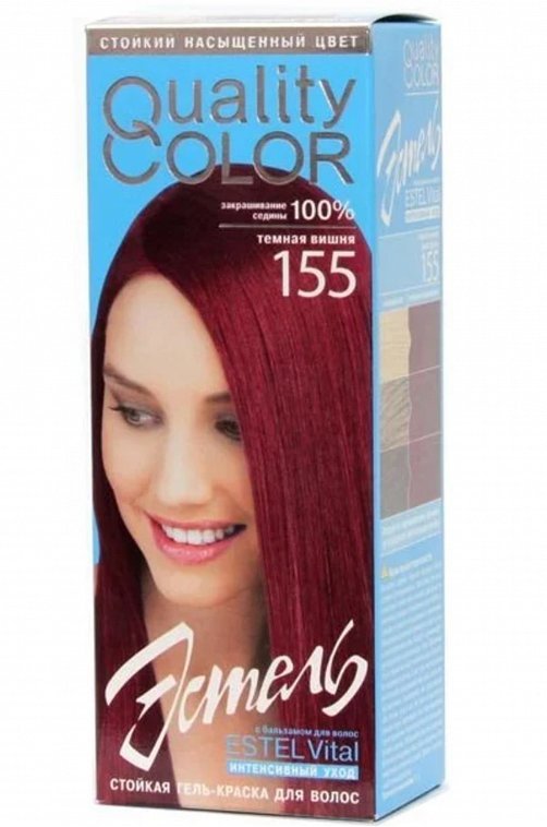Стойкая гель-краска для волос Эстель Quality Color цвет темная вишня 115 мл Estel