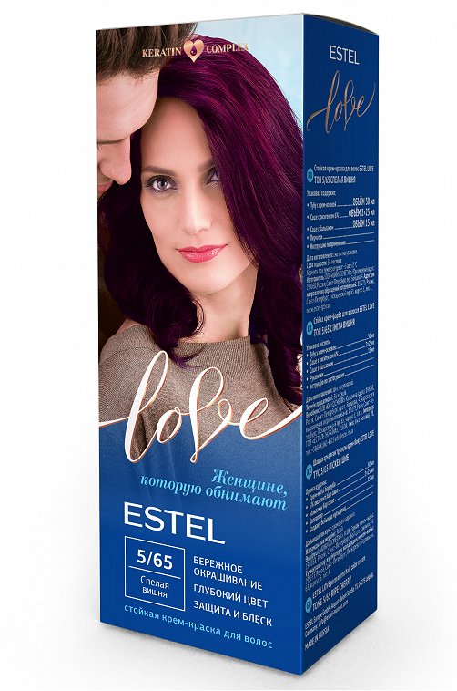 Стойкая крем-краска для волос Estel Love цвет спелая вишня 100 мл Estel