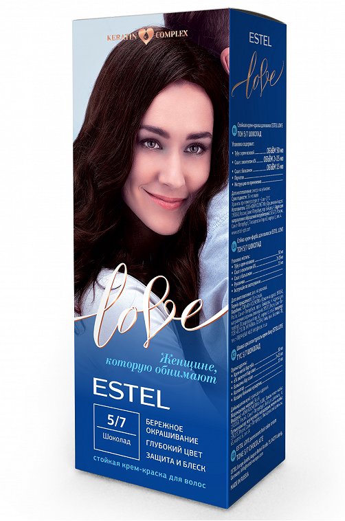 Стойкая крем-краска для волос Estel Love цвет шоколад 100 мл Estel