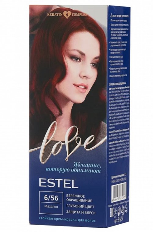 Стойкая крем-краска для волос Estel Love цвет махагон 100 мл Estel