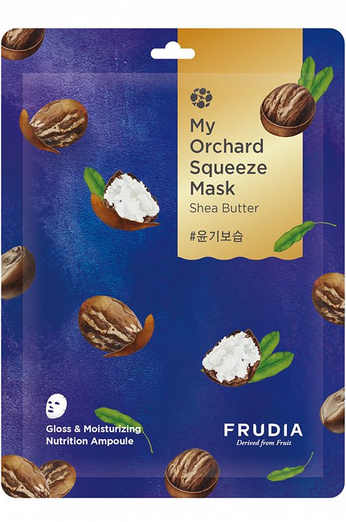 Маска тканевая восстанавливающая для лица с маслом ши My Orchard Squeeze Mask Shea Butter 20 мл FRUDIA
