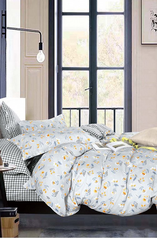 Постельное белье из сатина, наволочки 70*70 DomaRu 6633810 серый купить оптом в HappyWear.ru