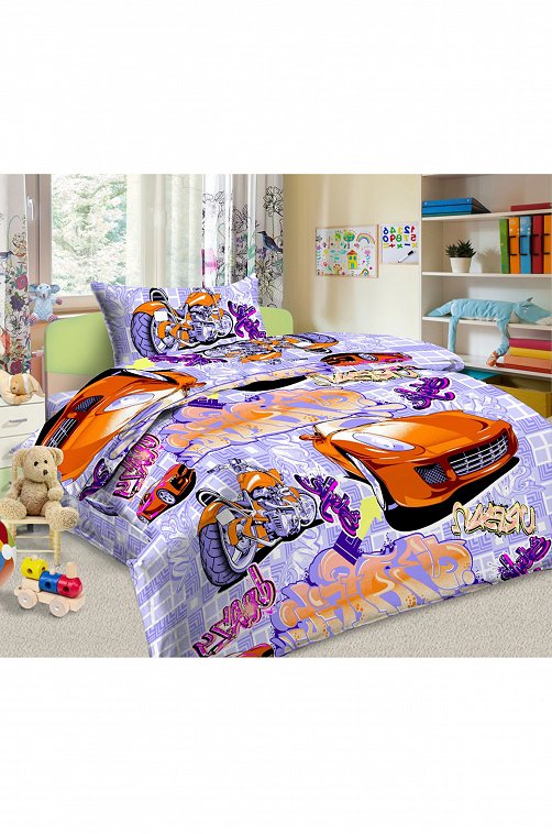 Детское постельное белье из бязи, 1,5 сп, наволочки 50*70 Pastilla