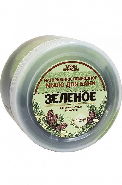 Мыло для бани Тайны природы зеленое Сибирская пихта 400 мл Galant cosmetic