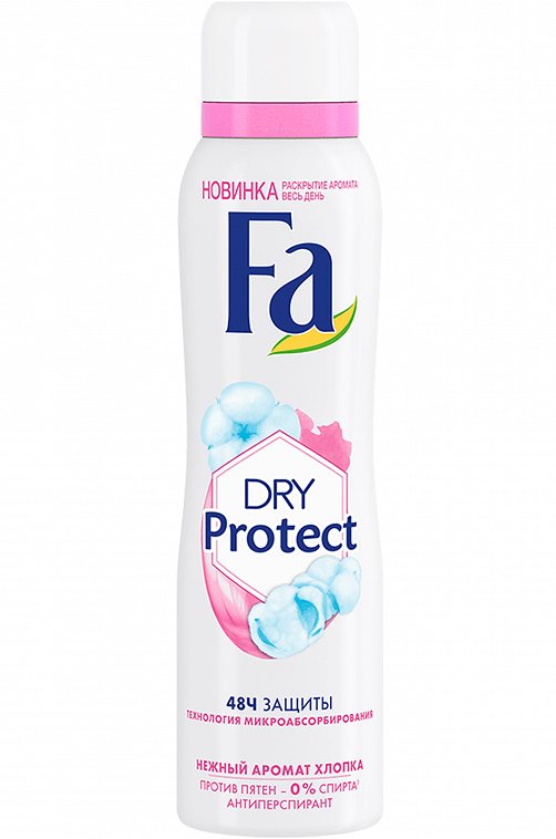 Дезодорант-спрей Dry Protect нежный аромат хлопка 150 мл Fa