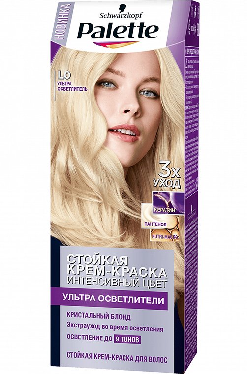 Стойкая крем-краска для волос интенсивный цвет Ультра осветлитель 110 мл Palette