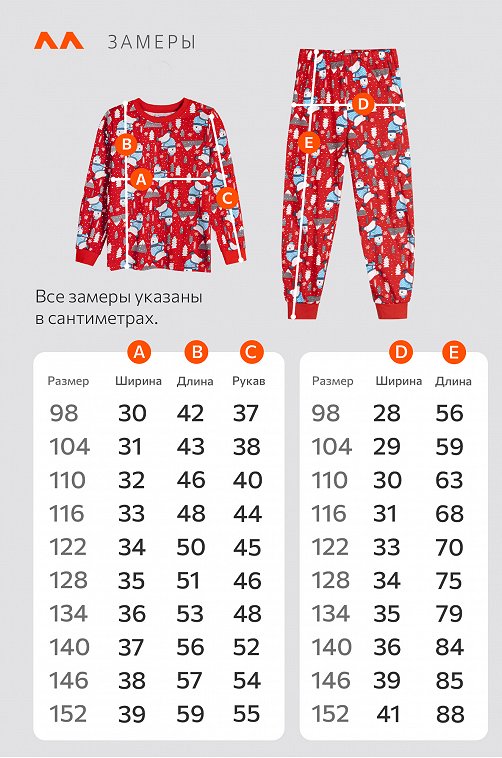 Детская новогодняя пижама Happyfox