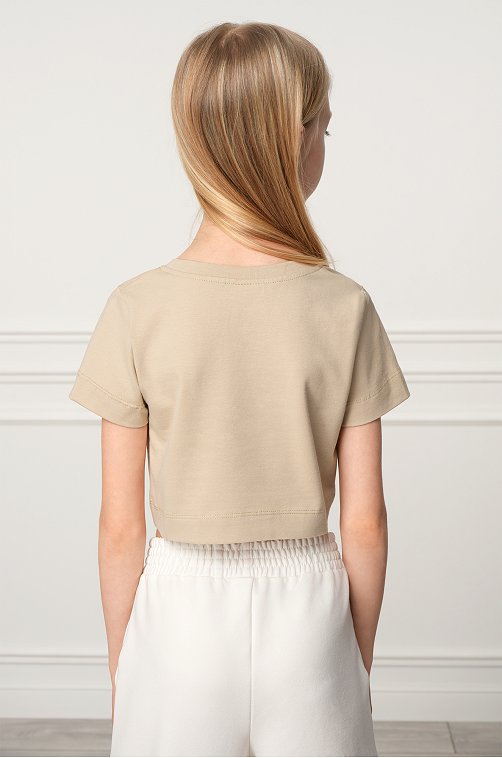 Укороченная футболка для девочки Happyfox