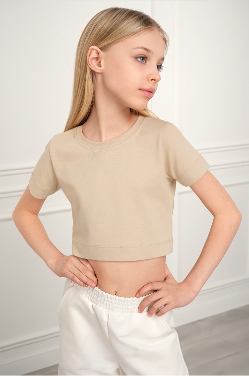 Укороченная футболка для девочки Happyfox