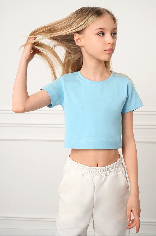 Укороченная футболка для девочки Happyfox