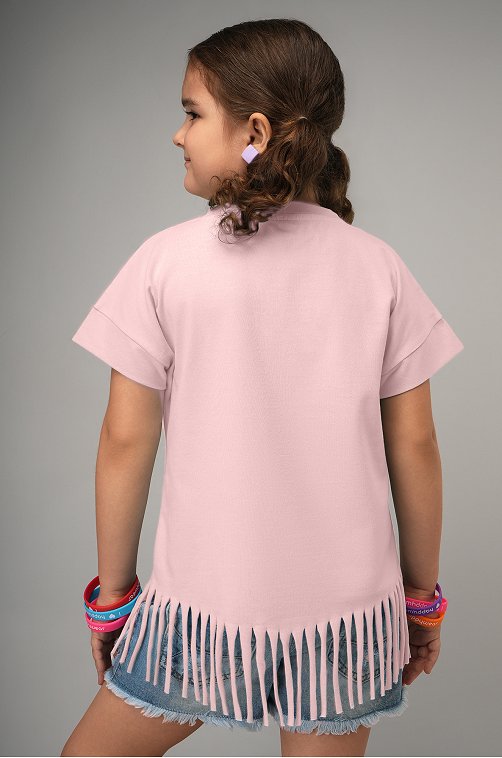 Футболка с бахромой для девочки Happyfox