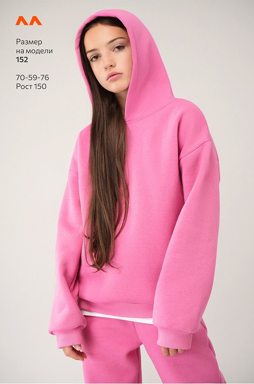 Теплый костюм для девочки из футера с начесом Happyfox