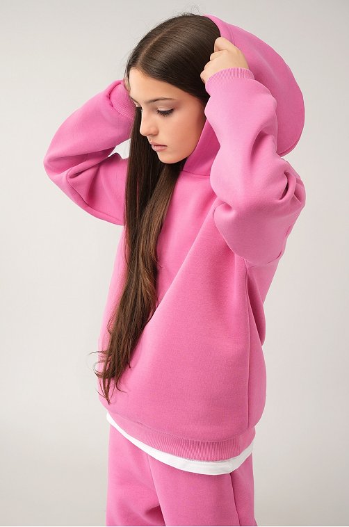 Теплый костюм для девочки из футера с начесом Happyfox