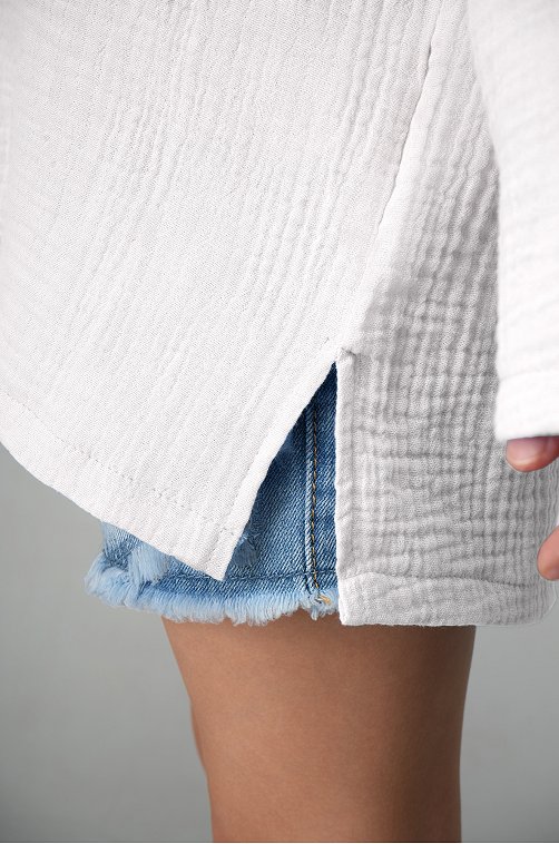 Детская хлопковая пляжная туника из муслина Happyfox