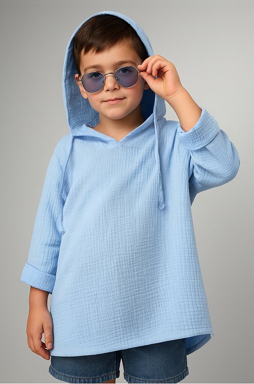 Детская хлопковая пляжная туника из муслина Happyfox