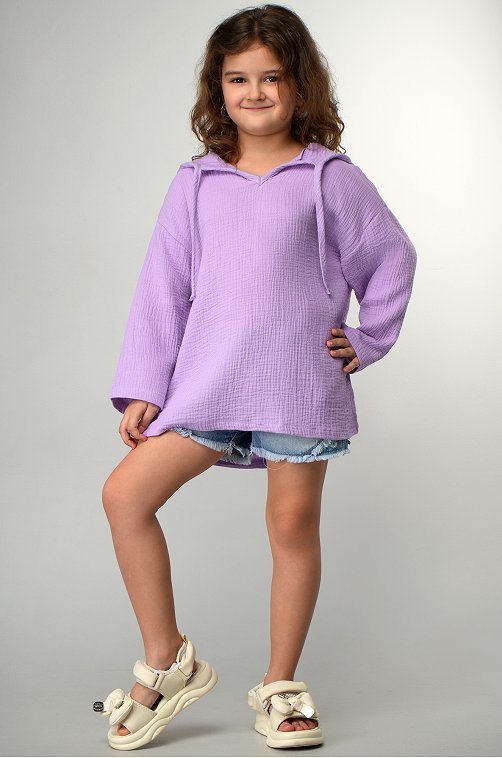 Детская хлопковая пляжная туника из муслина Happyfox