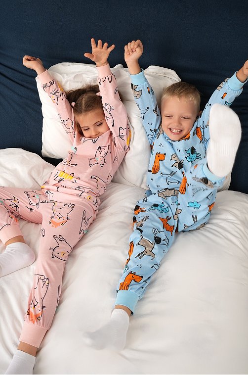 Хлопковая пижама для девочки Happyfox