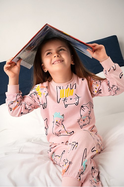 Хлопковая пижама для девочки Happyfox