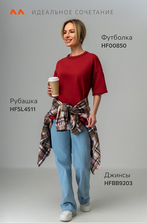 Женская футболка из футера Happyfox