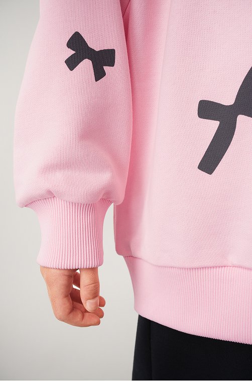 Свитшот оверсайз для девочки из футера трехнитки Happyfox