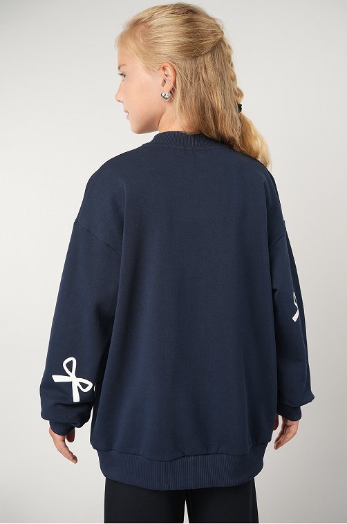 Свитшот оверсайз для девочки из футера трехнитки Happyfox