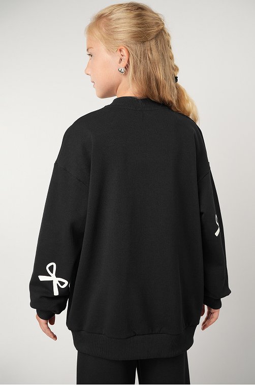 Свитшот оверсайз для девочки из футера трехнитки Happyfox