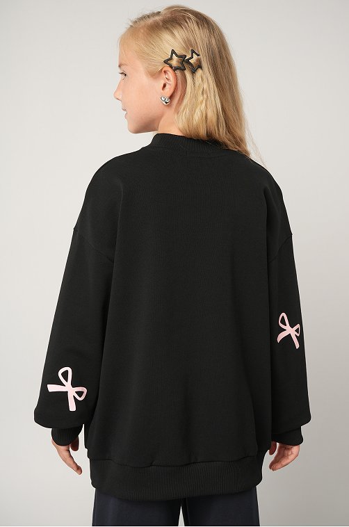 Свитшот оверсайз для девочки из футера трехнитки Happyfox