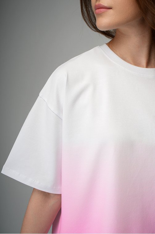 Женская хлопковая футболка оверсайз Happyfox