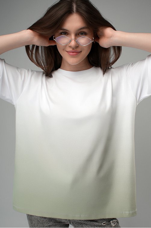 Женская хлопковая футболка оверсайз Happyfox