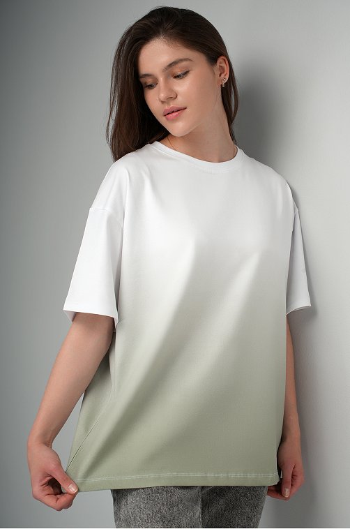 Женская хлопковая футболка оверсайз Happyfox