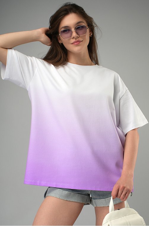 Женская хлопковая футболка оверсайз Happyfox